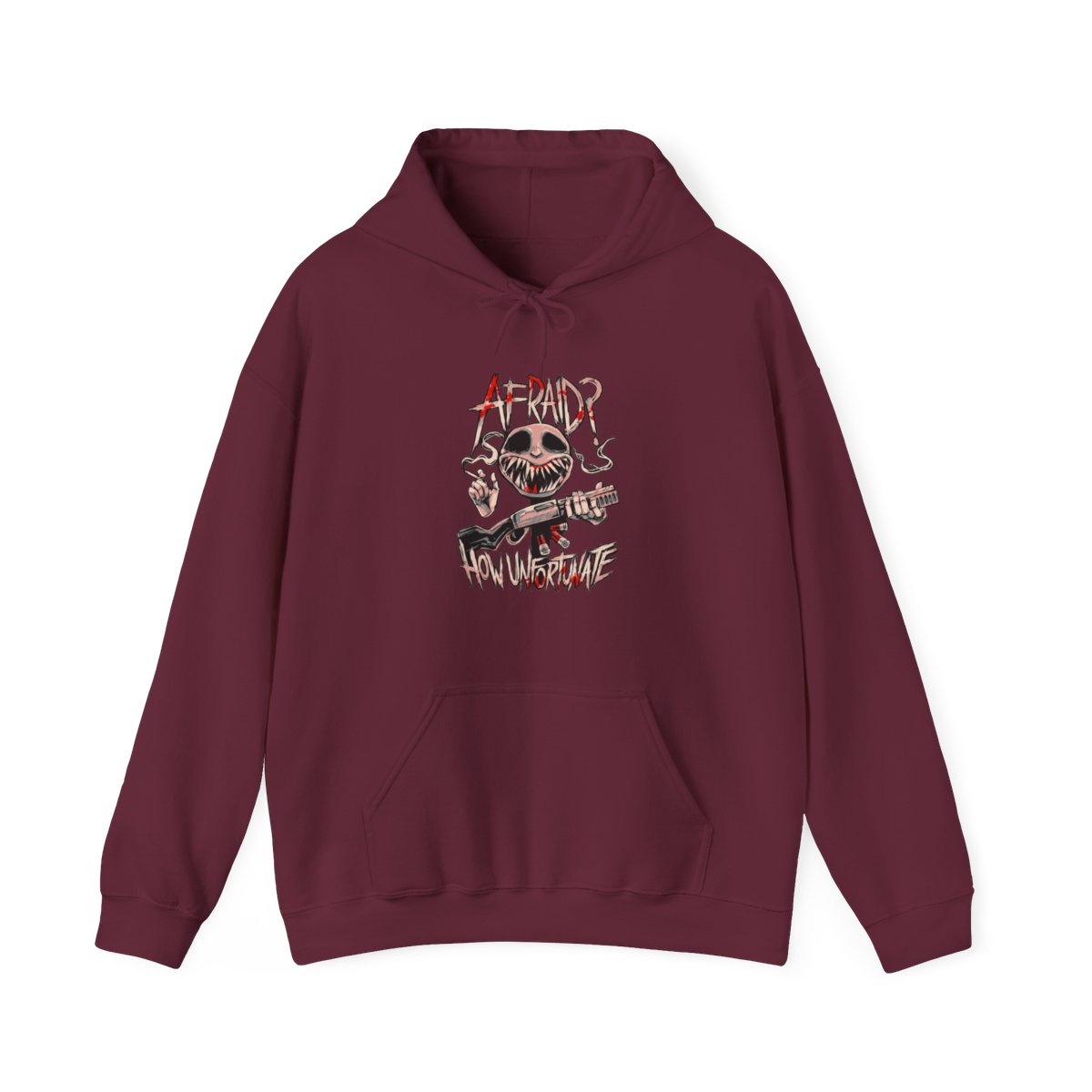Buckshot Roulette afraid how unfortunate shirt, hoodie, sweater, long sleeve and Hoodie - alternate angle 3, merchandise